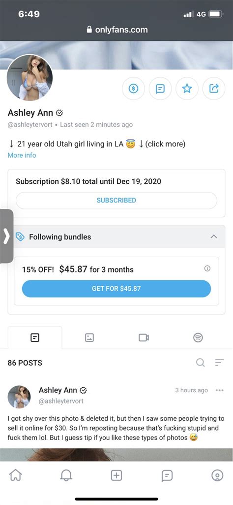 More info about her Onlyfans : r/AshleyTervort